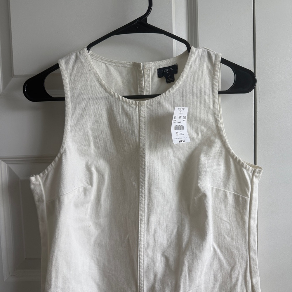 NWT J Crew White Denim Shift Dress